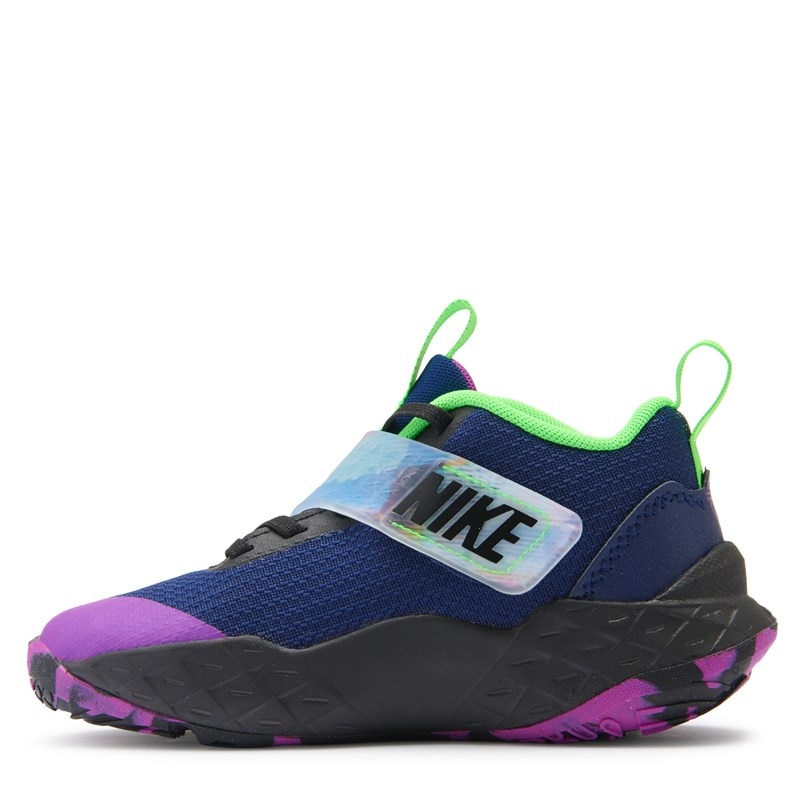 Kids' Hustle 12 Basketball Shoe Little Kid Shoes (Blue Void/Purple)