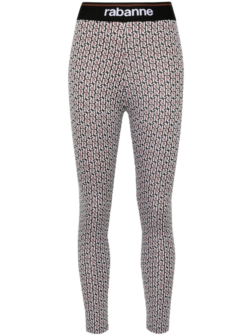 Bodyline monogram-jacquard leggings - Black