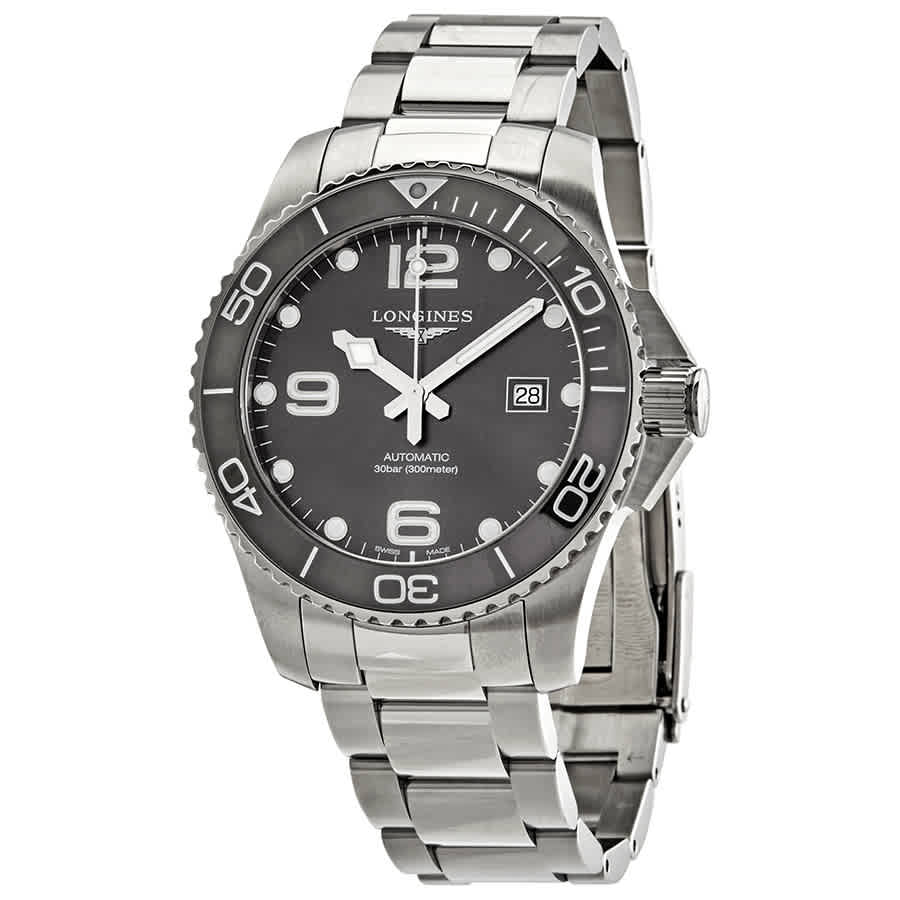 Hydroconquest Automatic Grey Ceramic Bezel Mens 43 mm Watch L37824766