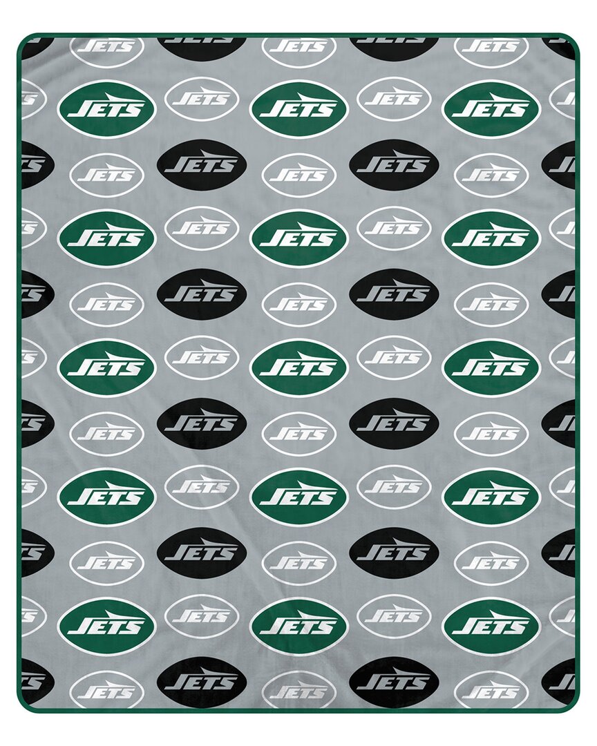 New York Jets Nfl Team Signature Logo Fleece Throw