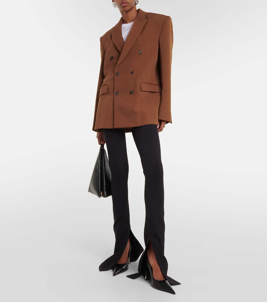 Double-breasted wool blazer