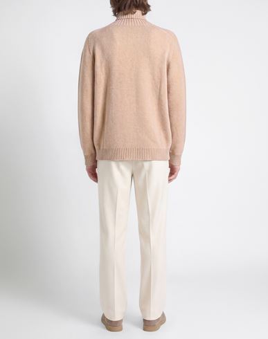 Man Turtleneck Beige Size 38 Wool, Cashmere