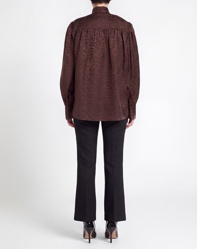 Woman Shirt Brown Size 6 Silk