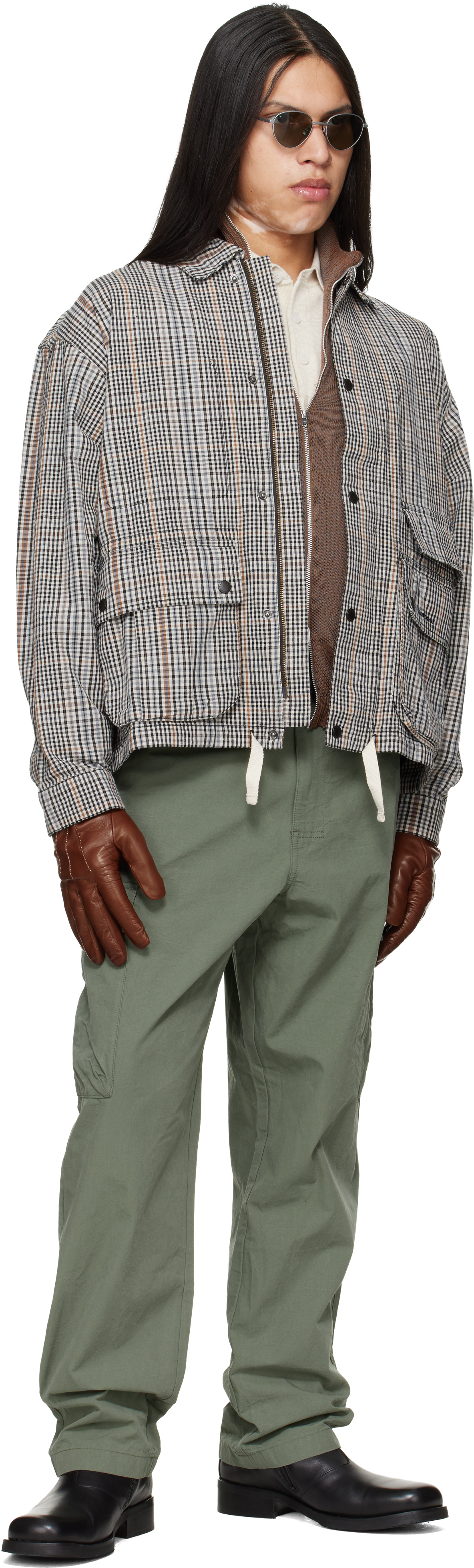 Khaki Spey Poplin Relaxed Cargo Pants