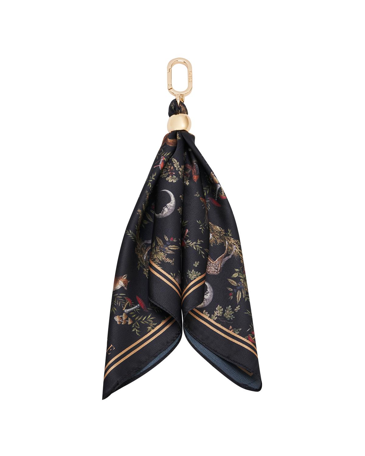 Fable England Black Into the Woods Scarf Bag Charm | Women's Key Ring