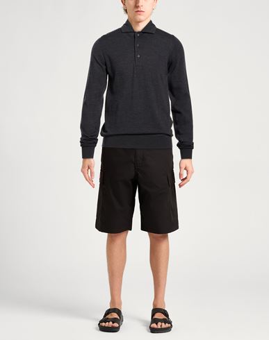 Man Sweater Charcoal Size 38 Merino Wool