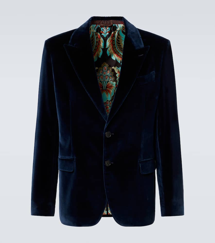 Cotton velvet blazer