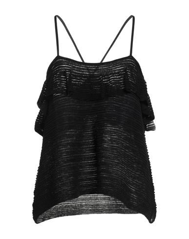 Woman Top Black Size L Viscose, Polyamide