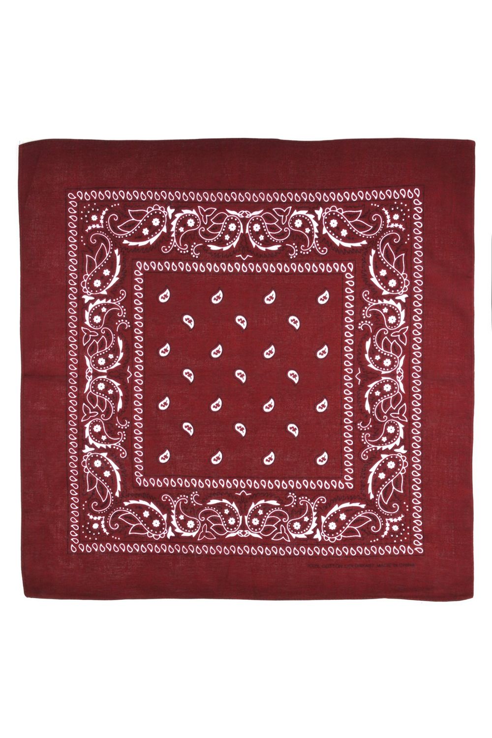 Neel Blue Cotton Bandana Headband Scarf for Raves, Riding, Outdoor Activities, in Wine