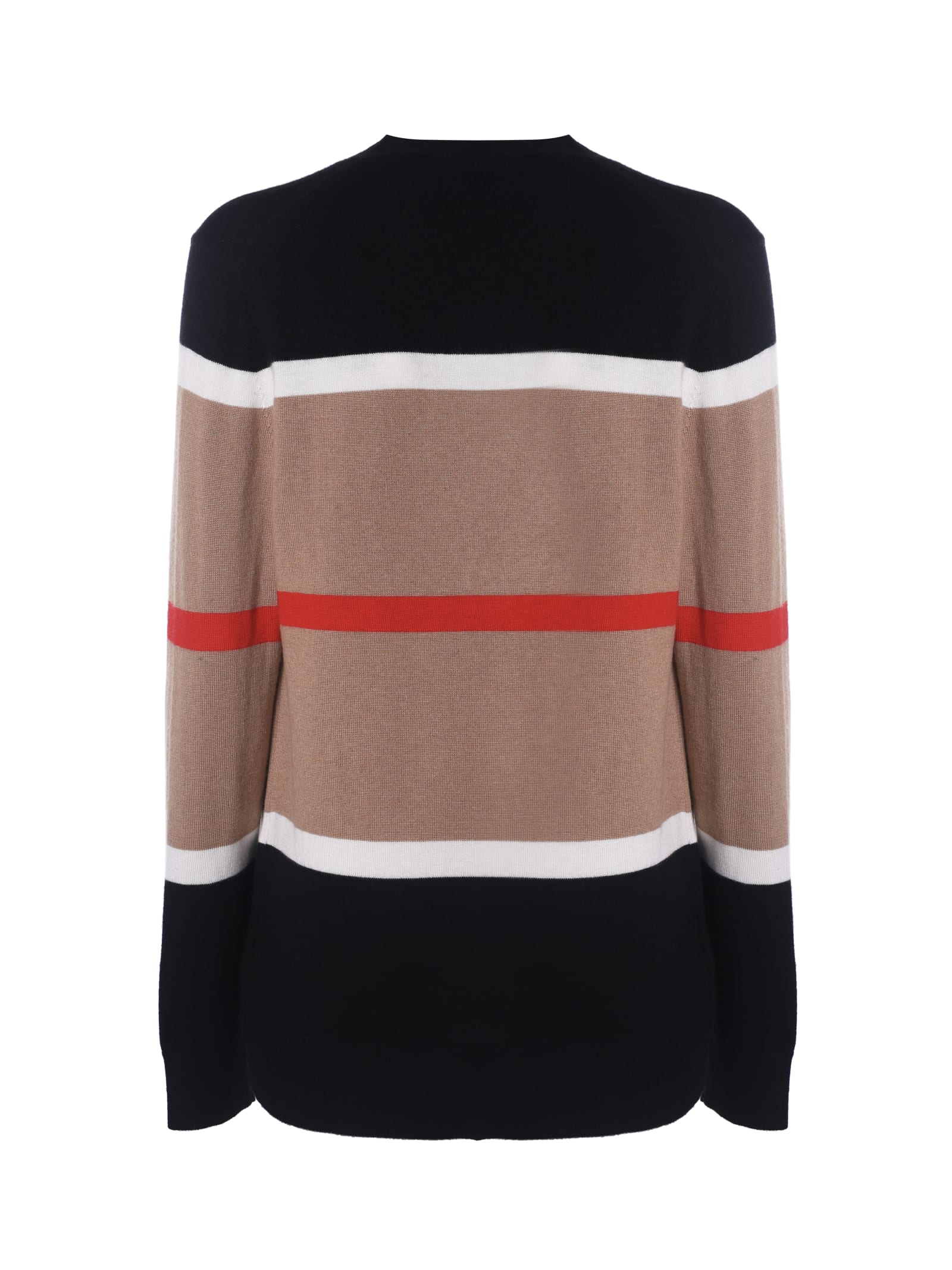 Cashmere And Silk Cardigan With Striped Pattern