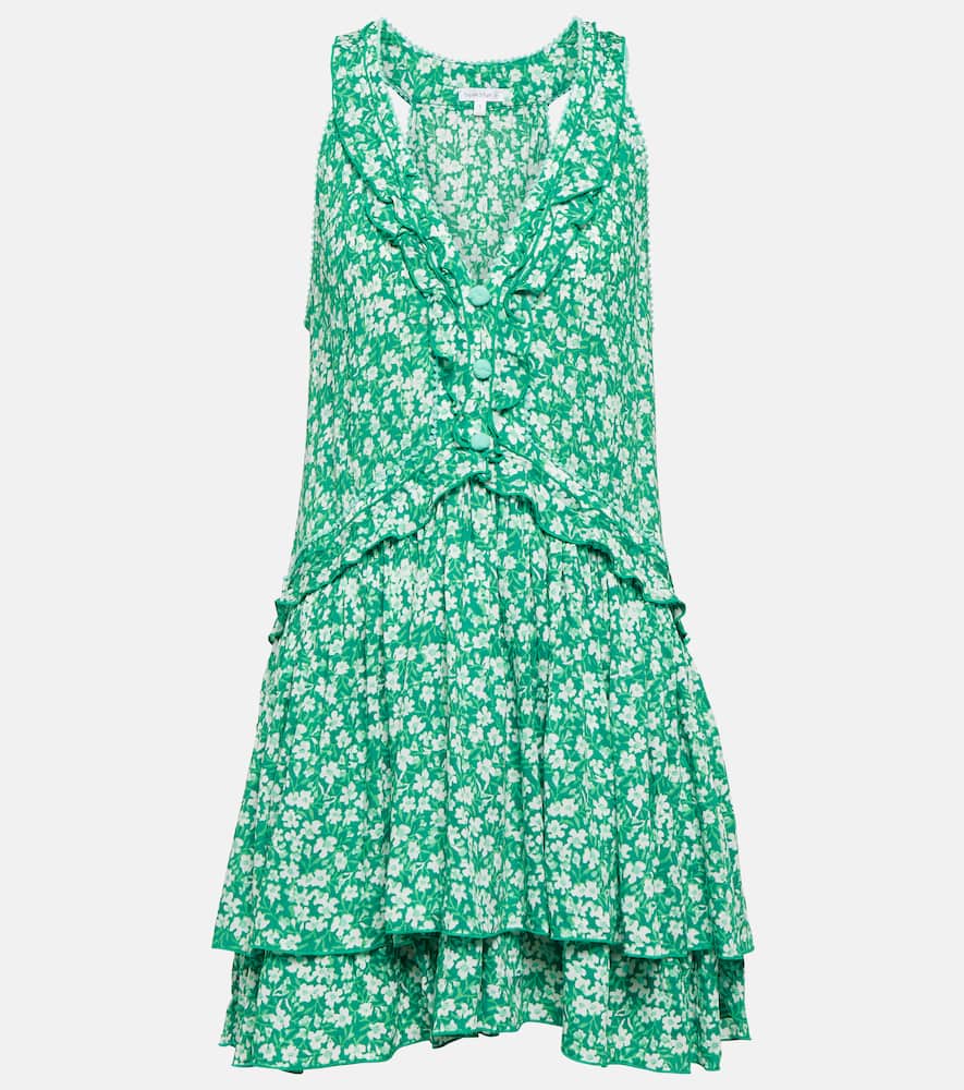 Mae floral ruffle-trimmed minidress