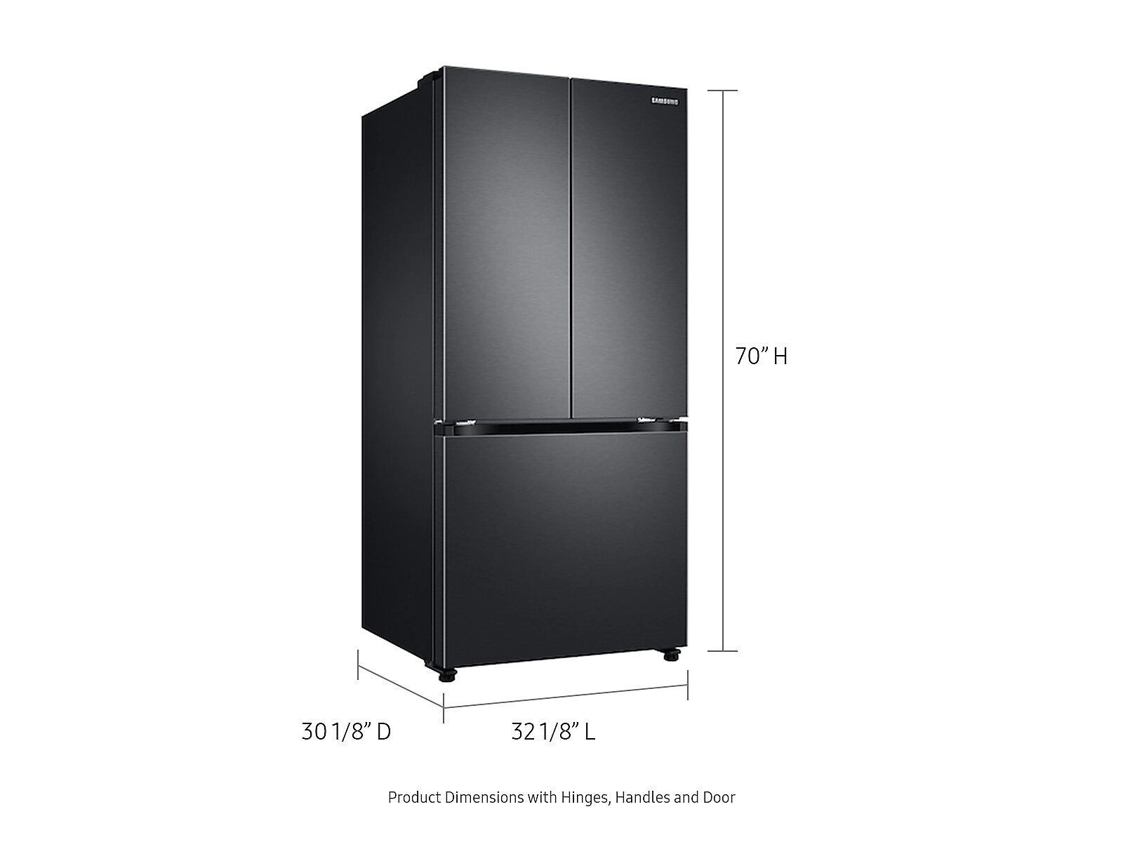 19.5 cu. ft. Smart 3-Door French Door Refrigerator in Black(RF20A5101B1/AA)