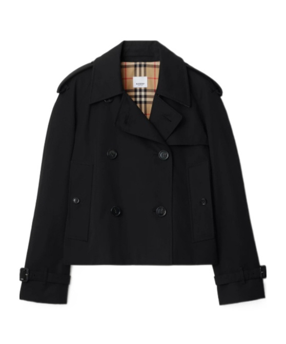 Cropped Gabardine Mayfair Trench Jacket