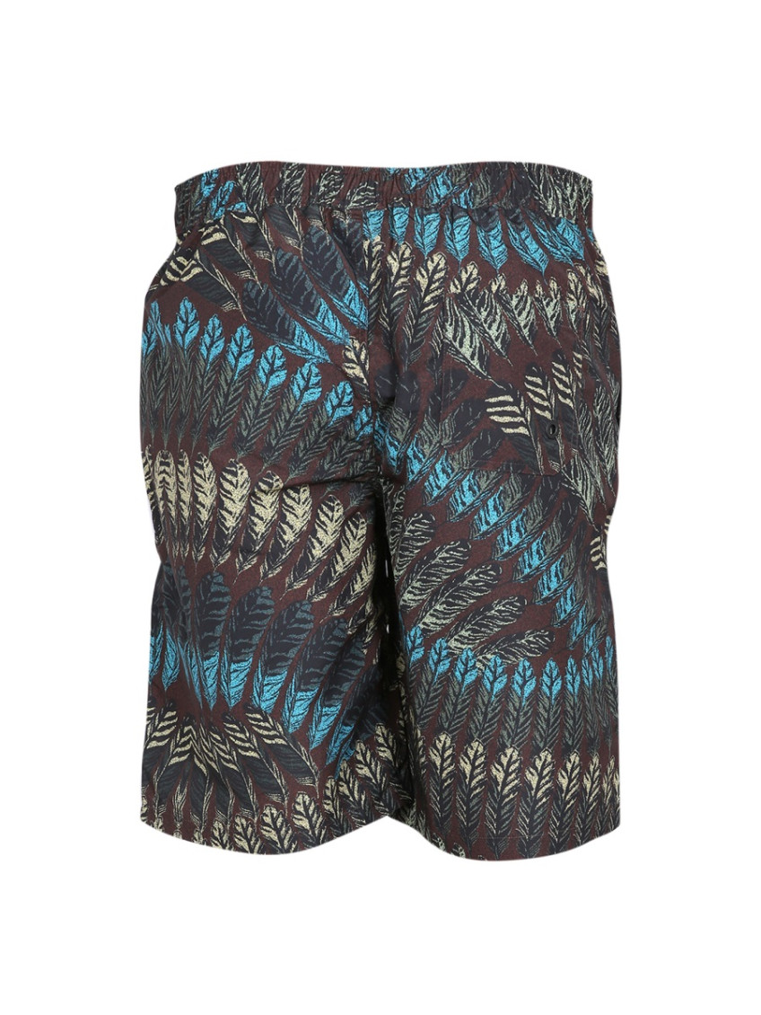 Logo Print Boxer Swimsuit