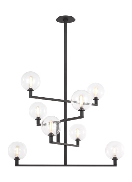 Nightshade Black LED Chandelier from the Gambit Collection