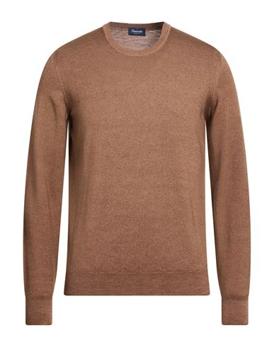 Man Sweater Light brown Size 42 Merino Wool