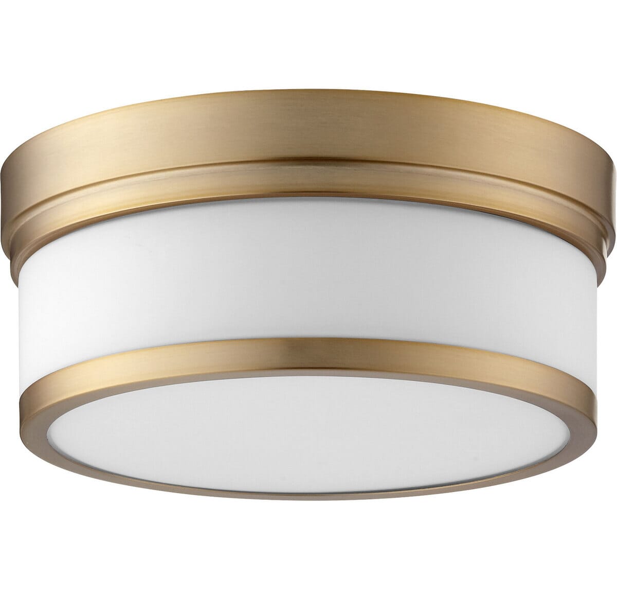Quorum Celeste 2-Light 12" Ceiling Light in Aged Bra