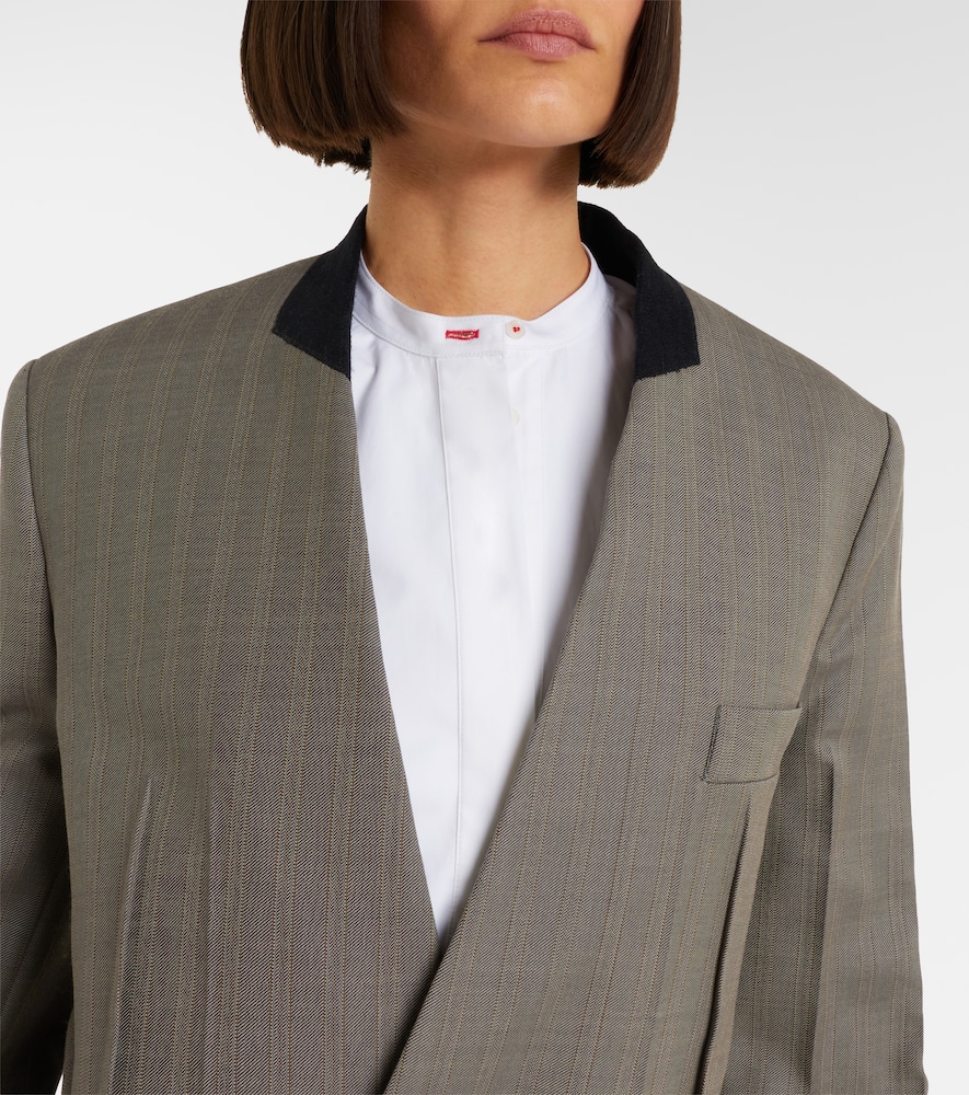 Herringbone virgin wool blazer