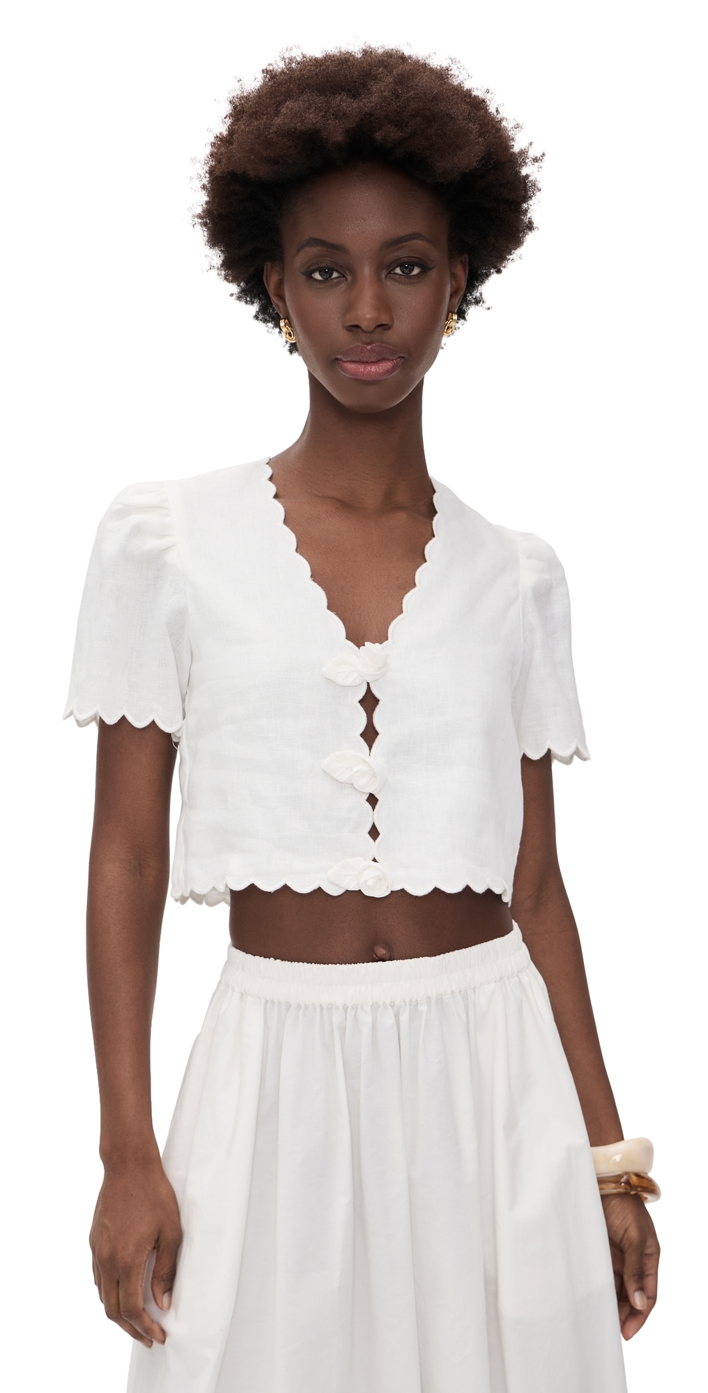 Roses Top Off-White