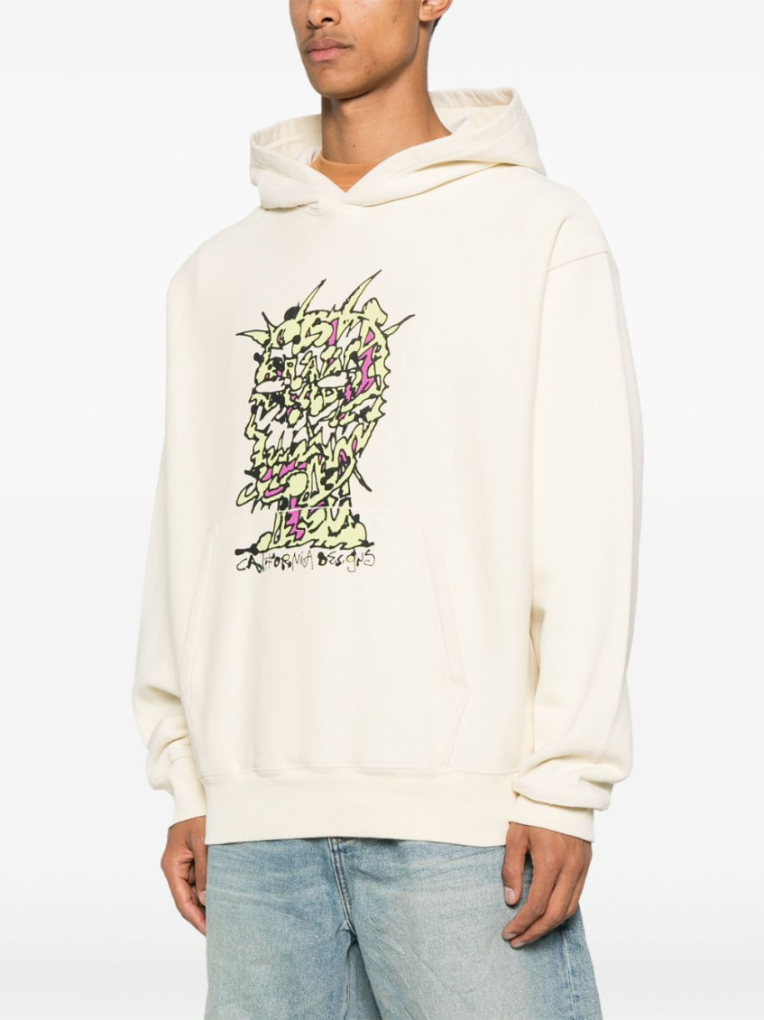 White Scrambled Head hoodie