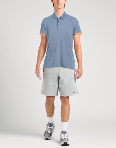 Man Polo shirt Light blue Size M Cotton