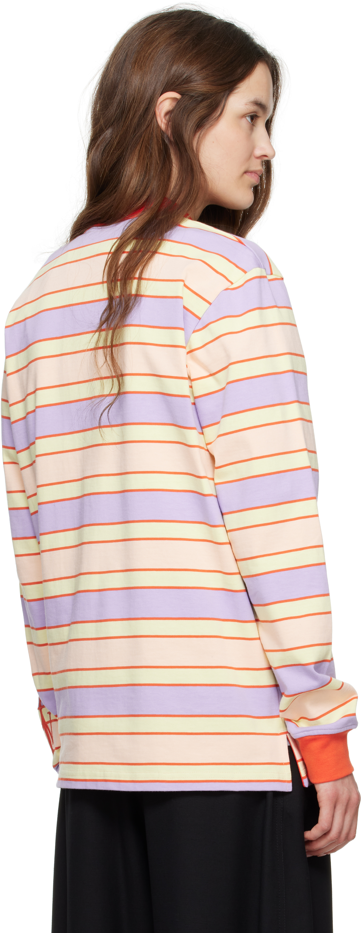 제이 더블유 앤더슨 여성 멀티컬러 스트라이프 폴로 셔츠 251477F108000