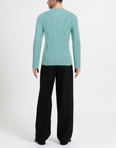 Man Sweater Turquoise Size 40 Merino Wool, Cashmere