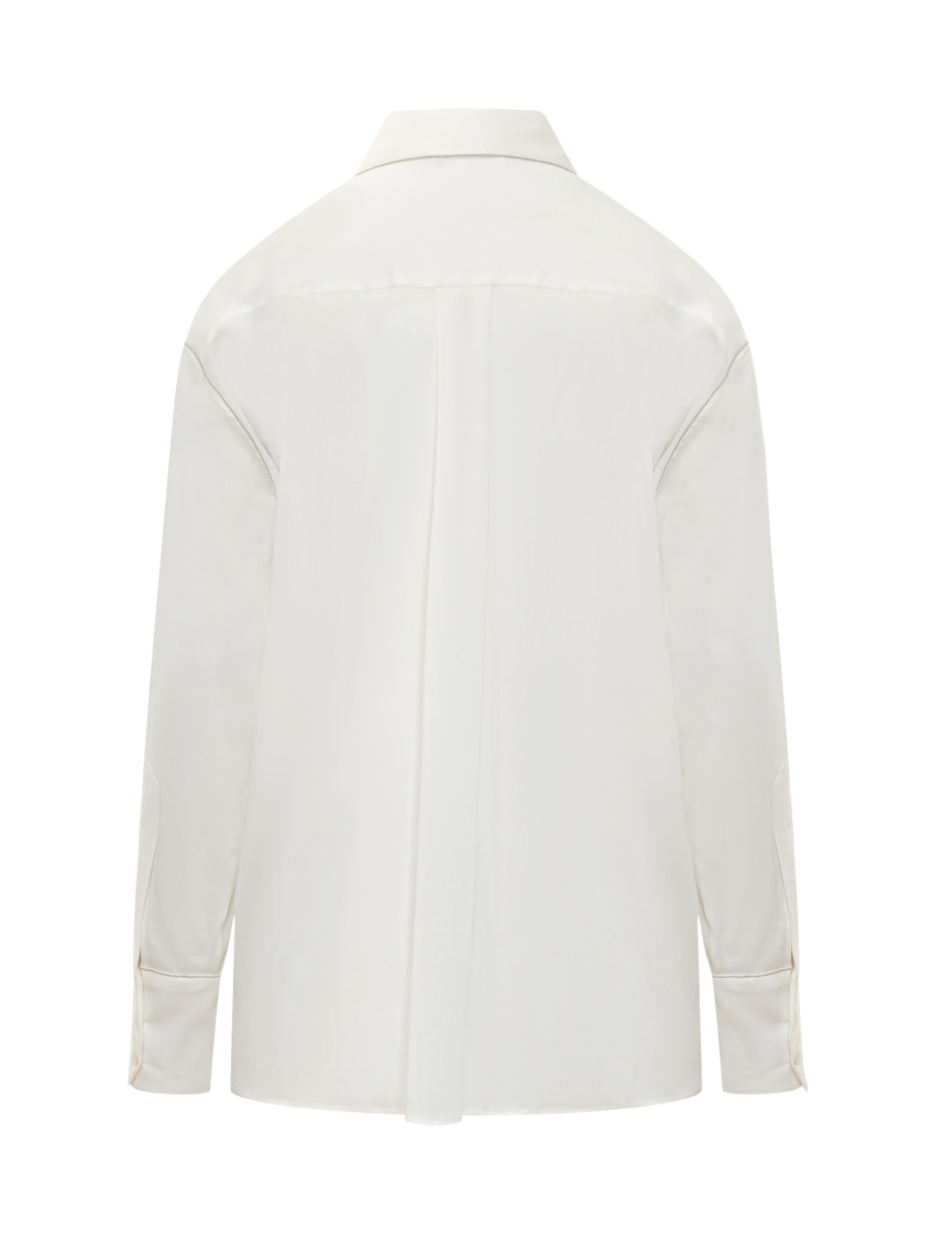 White Viscose Blend Shirt