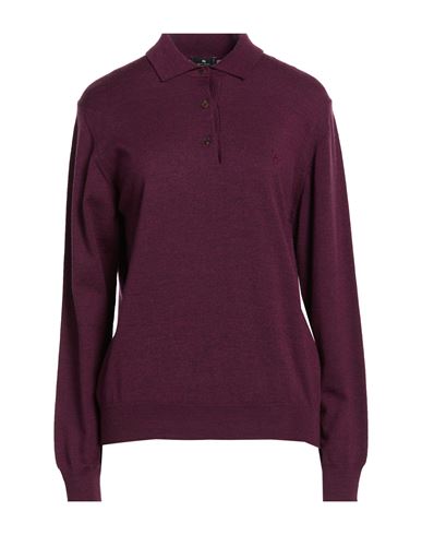 Woman Sweater Burgundy Size 6 Wool