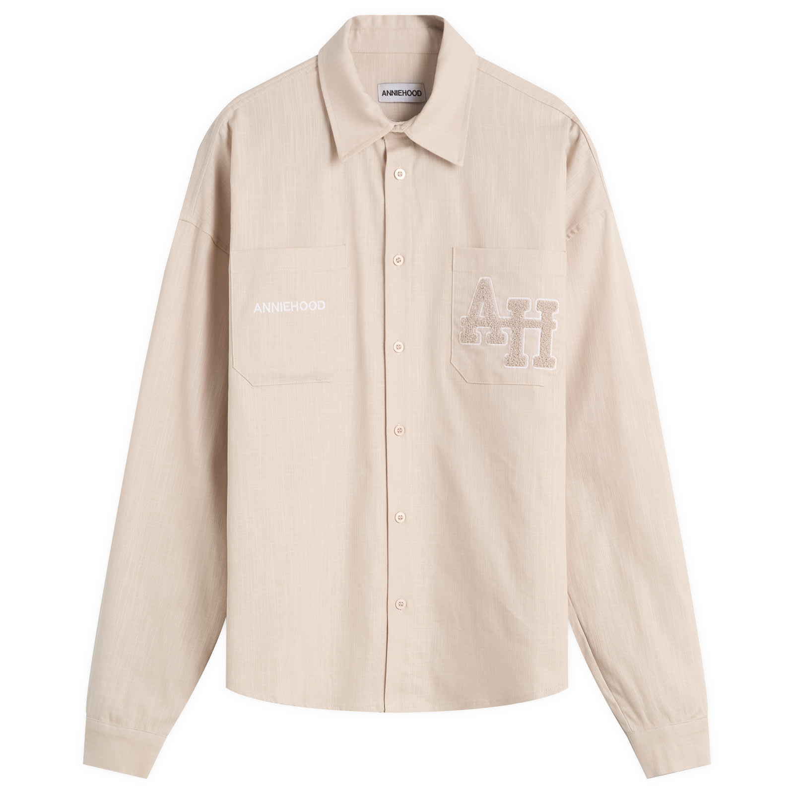 Men's College Linen Shirt Natural