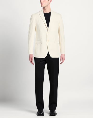 Man Blazer Cream Size 40 Cotton, Polyester, Elastane