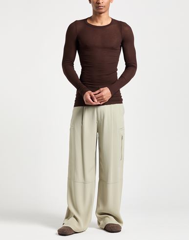 Man Sweater Chocolate brown Size L Viscose, Silk