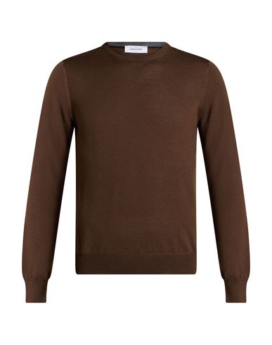 Man Sweater Brown Size 36 Virgin Wool
