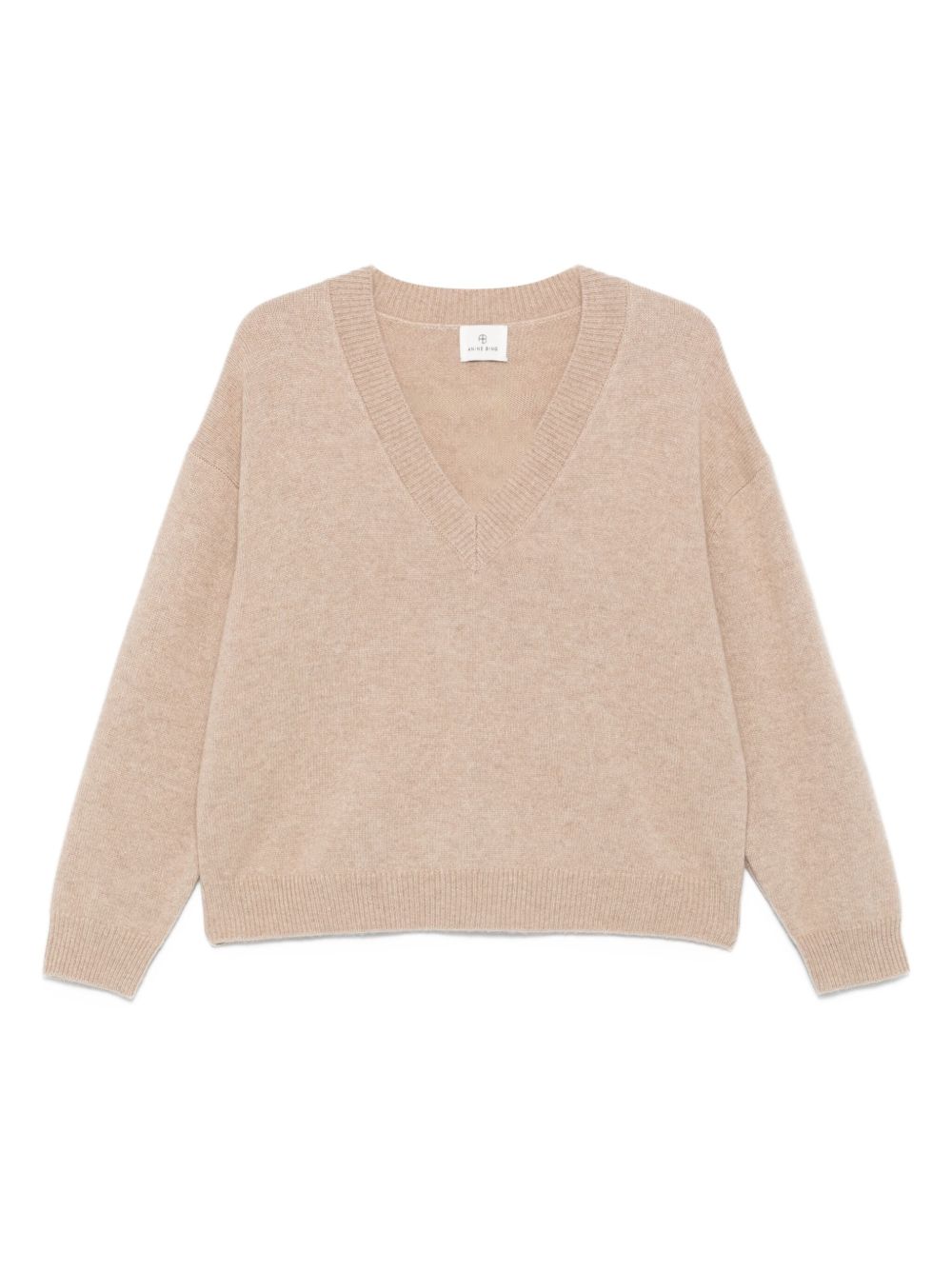 V-neck cashmere jumper - Brown