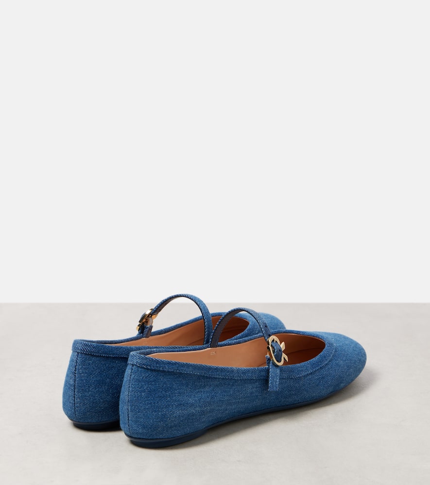 Carla denim Mary Jane flats