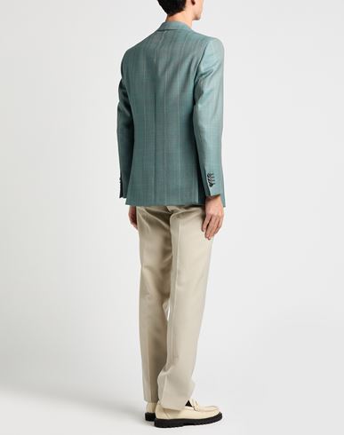 Man Blazer Green Size 38 Virgin Wool