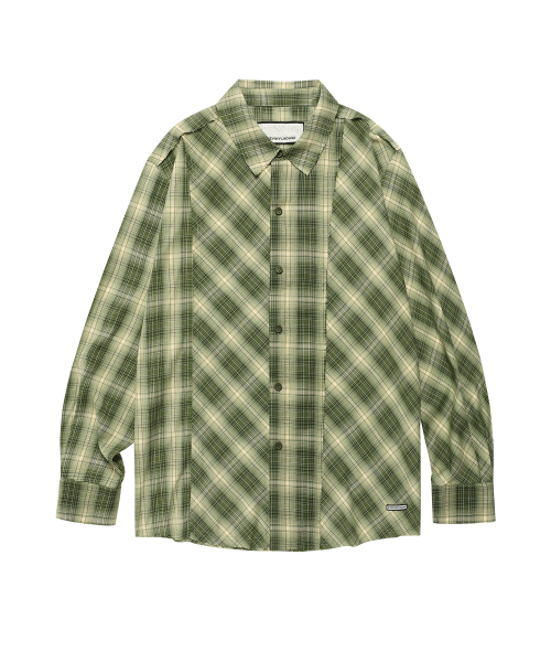 UNBALANCE CHECK SHIRTS GREEN