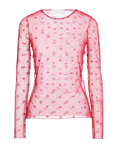 Woman Top Red Size 4 Polyamide, Elastane