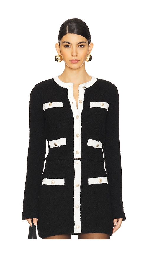 MAJORELLE Maybelle Cardigan in Black. -  S also in