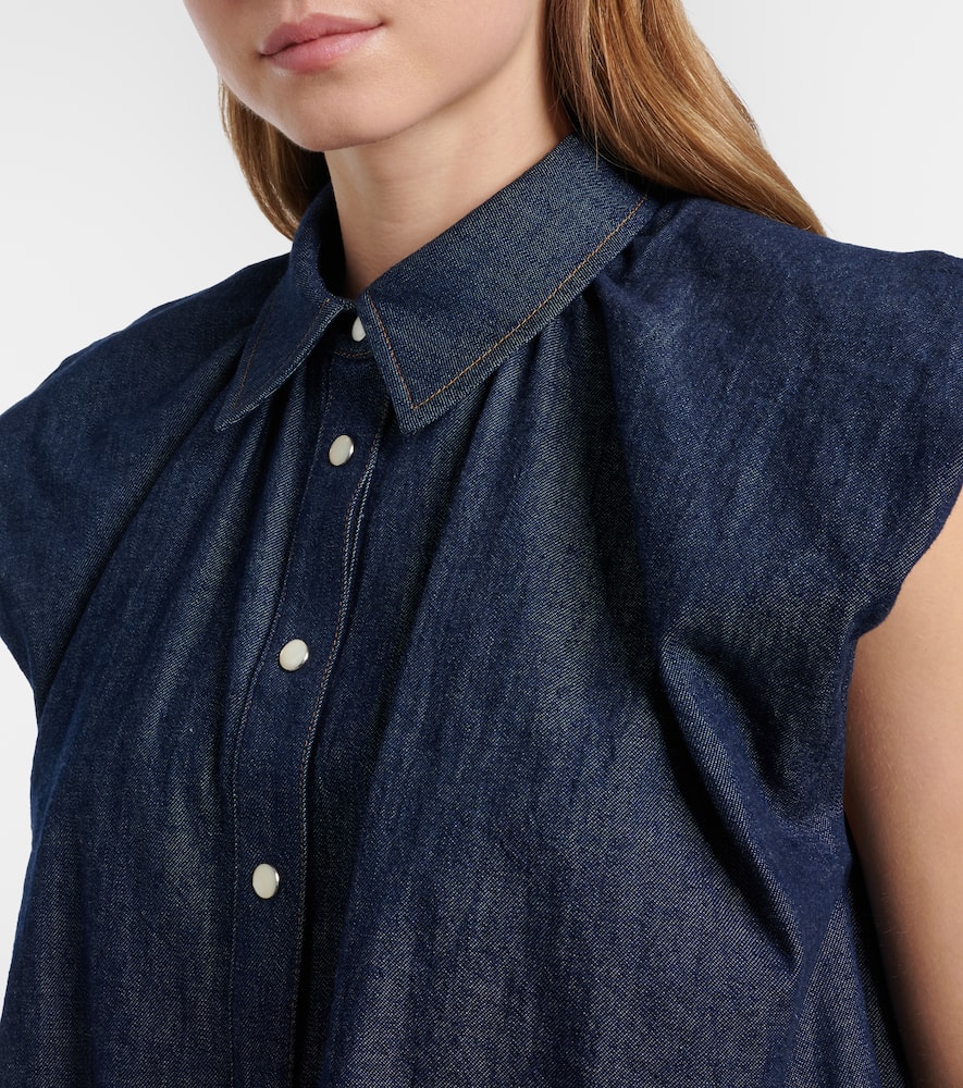 Shell denim blouse