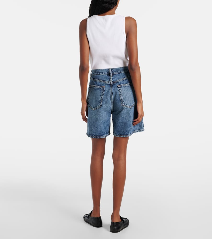 High-rise denim shorts