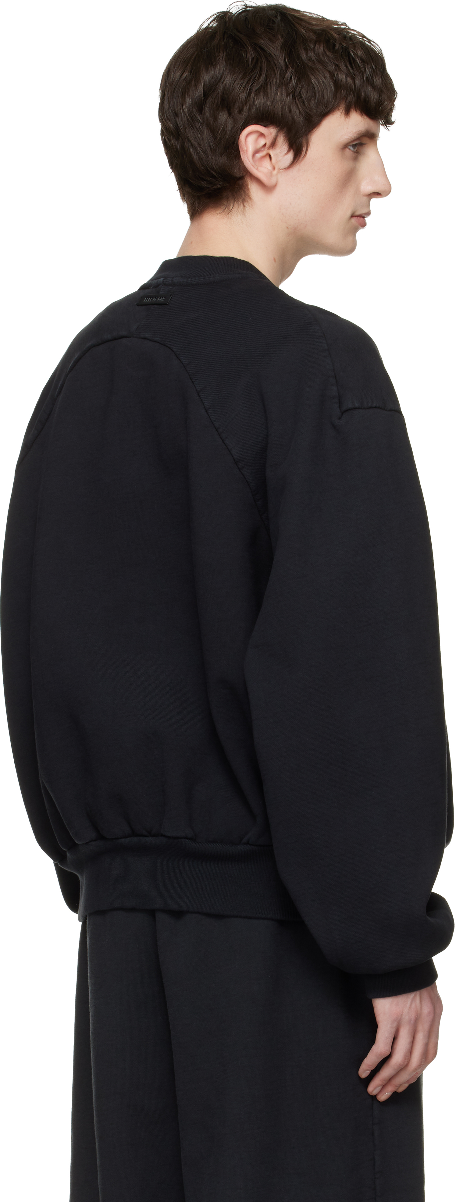 Black Sunfaded Classic Half Raglan Sweatshirt