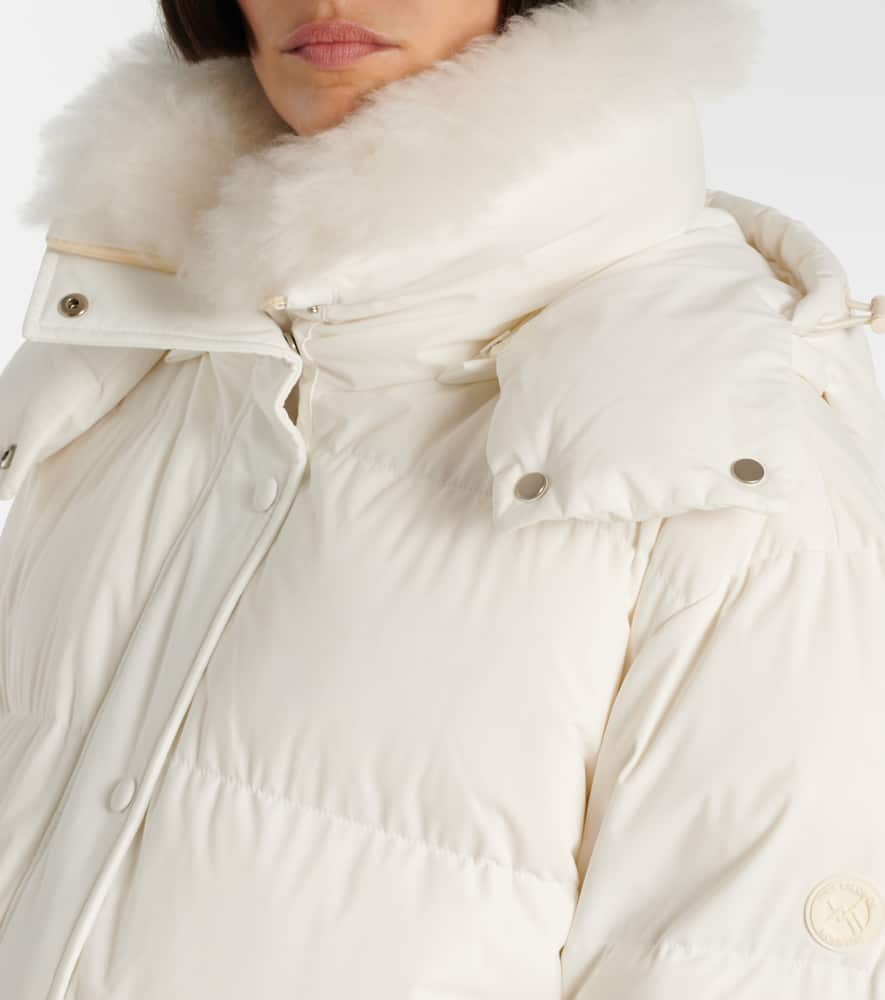 Doudoune 58cm shearling-trimmed ski jacket