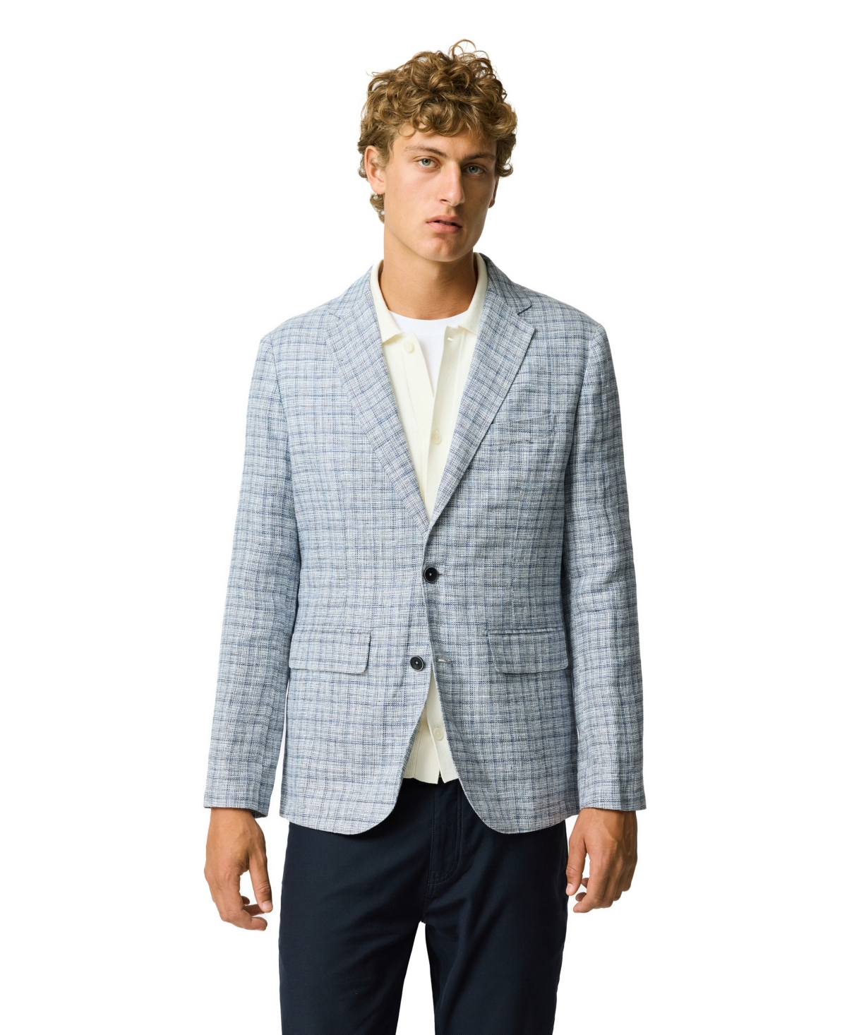 Men's Charterhouse Sport Fit Linen Jacket - Indigo