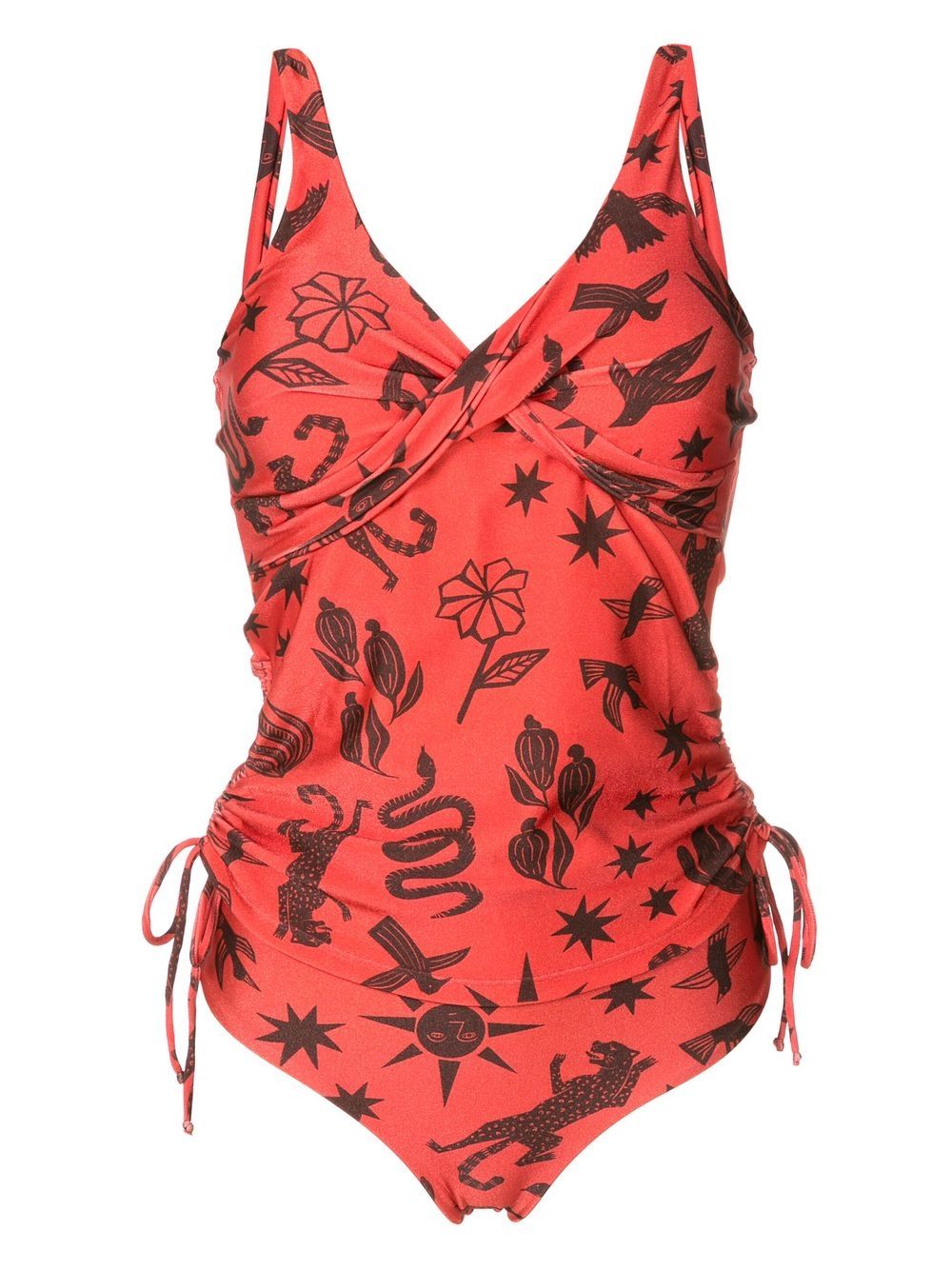 Bruma printed tankini top - Brown