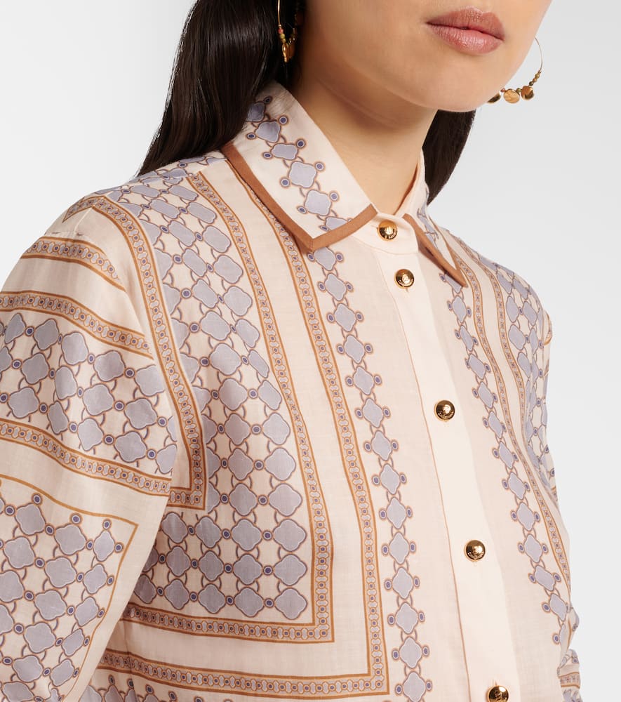 Printed ramie shirt