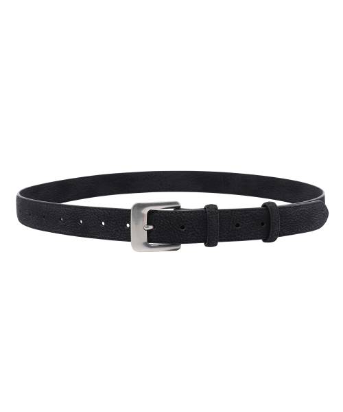 Grain Leather Square Frame Belt