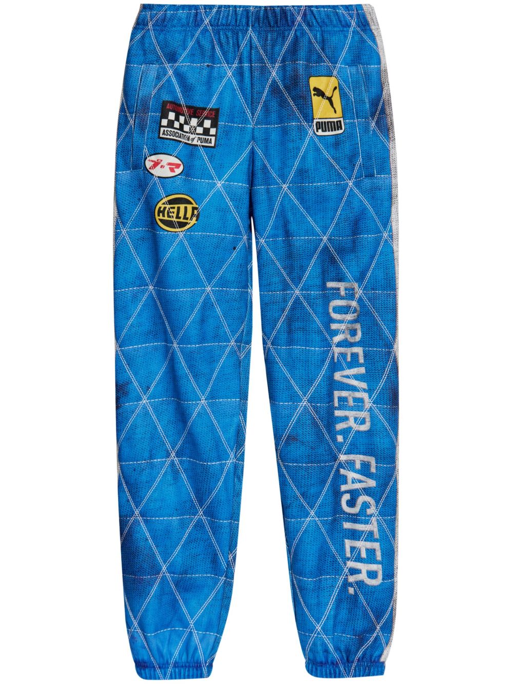 X A$AP Rocky quilted track pants - Blue