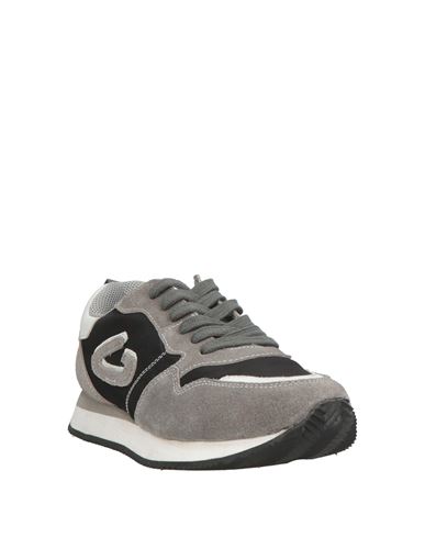 Kid Boy Sneakers Grey Size 5Y Leather, Textile fibers