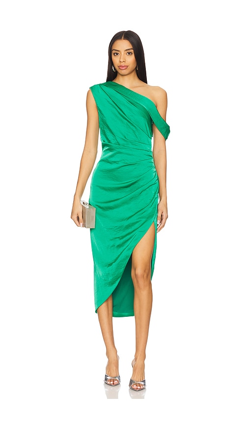 ELLIATT MIDI-KLEID RONI in Green. Größe XS. Also in L, M